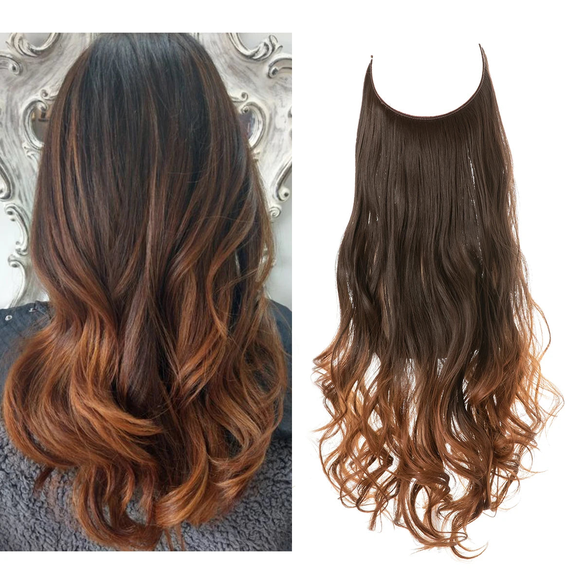 Artificial Hair Extensions with Natural Color Gradients and Waves