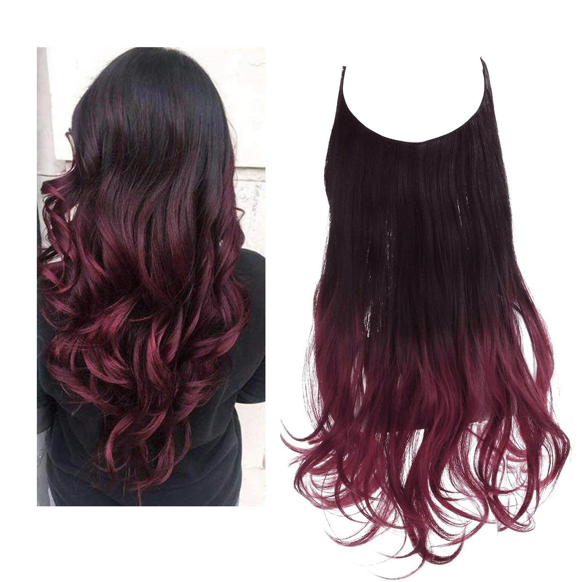 Artificial Hair Extensions with Natural Color Gradients and Waves