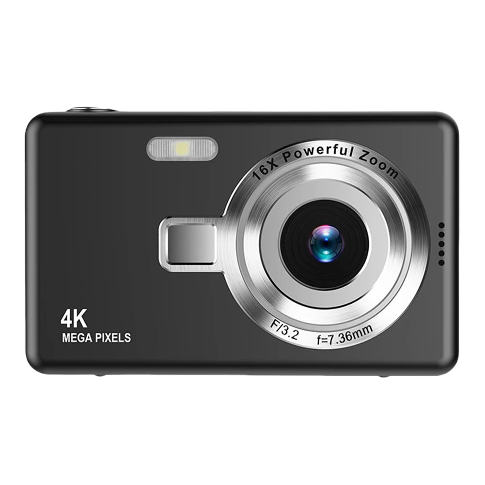 4K HD 1080P Digital Camera 96MP Portable Vlogging Camera 16X Zoom Camcorder Camera 2.4 Inch IPS Screen for Photography and Video
