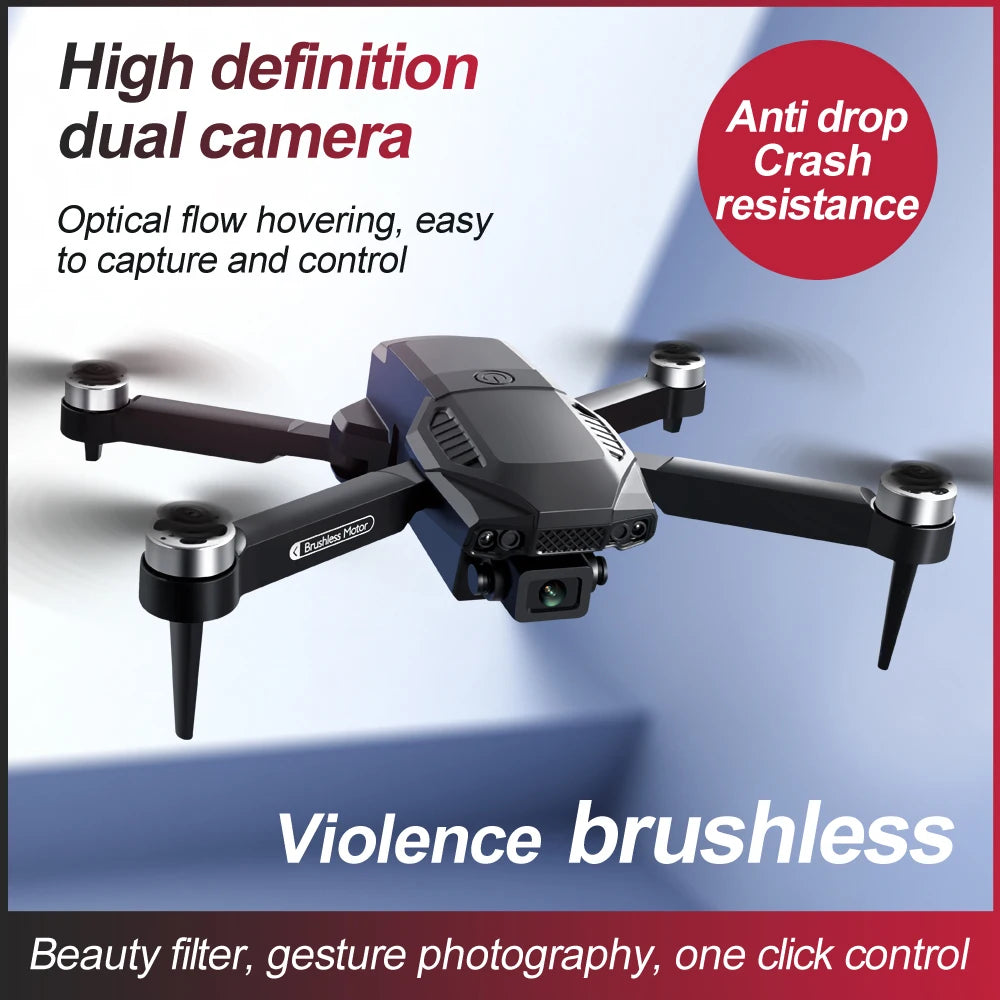 2025 F198 Drone Professional Dual Camera With 1080P WIFI FPV HD Aerial Photography Wide Angle Brushless RC Foldable Quadcopter