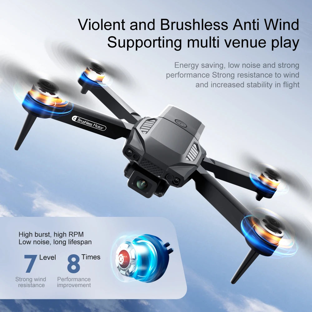 2025 F198 Drone Professional Dual Camera With 1080P WIFI FPV HD Aerial Photography Wide Angle Brushless RC Foldable Quadcopter