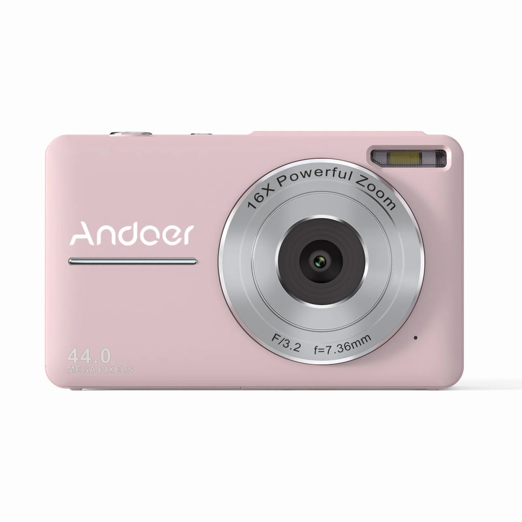 Andoer Portable 1080P Digital Camera Video Camcorder 44MP Auto Focus 2.5 IPS Screen 16X Digital Zoom Anti-shake Gift for Kids