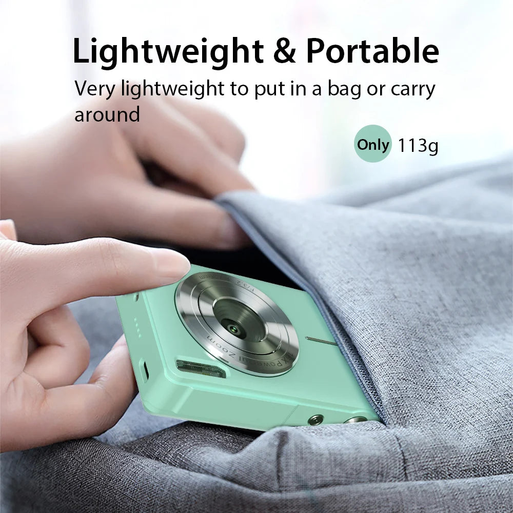 Andoer Portable 1080P Digital Camera Video Camcorder 44MP Auto Focus 2.5 IPS Screen 16X Digital Zoom Anti-shake Gift for Kids