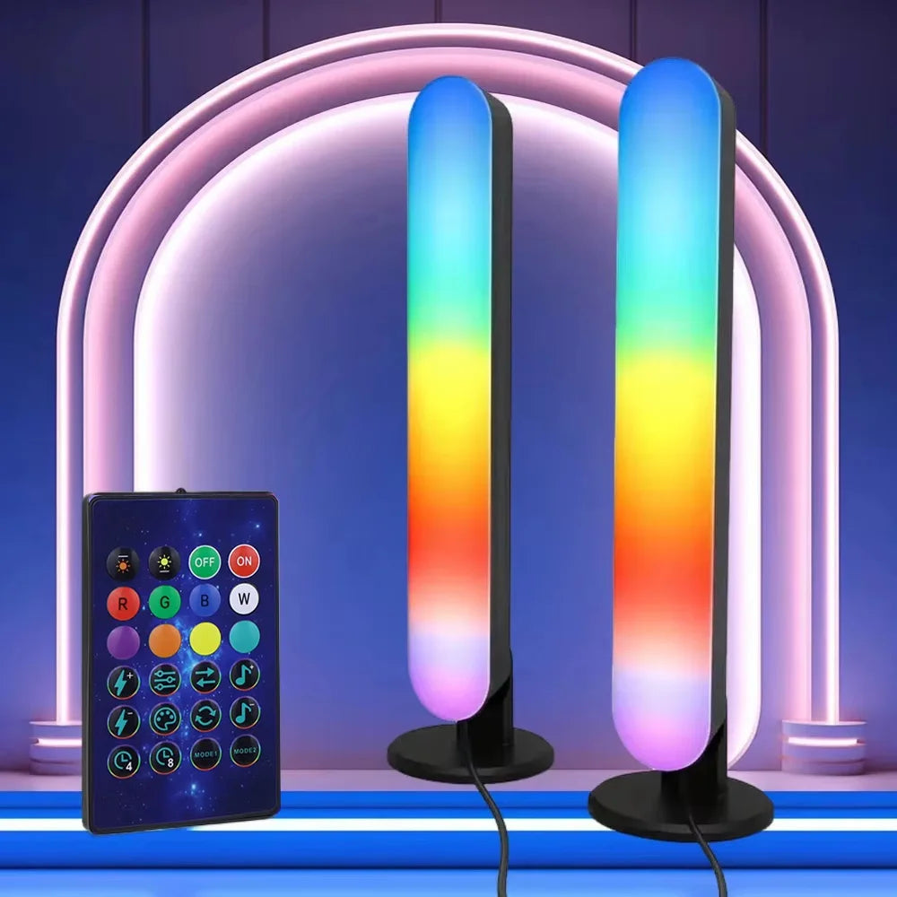 RGB Rhythm Light Smart Light Bars Gaming LED Lights DIY Color Adjustments Remote Control USB Pickup Light Desktop RGB Light Bar