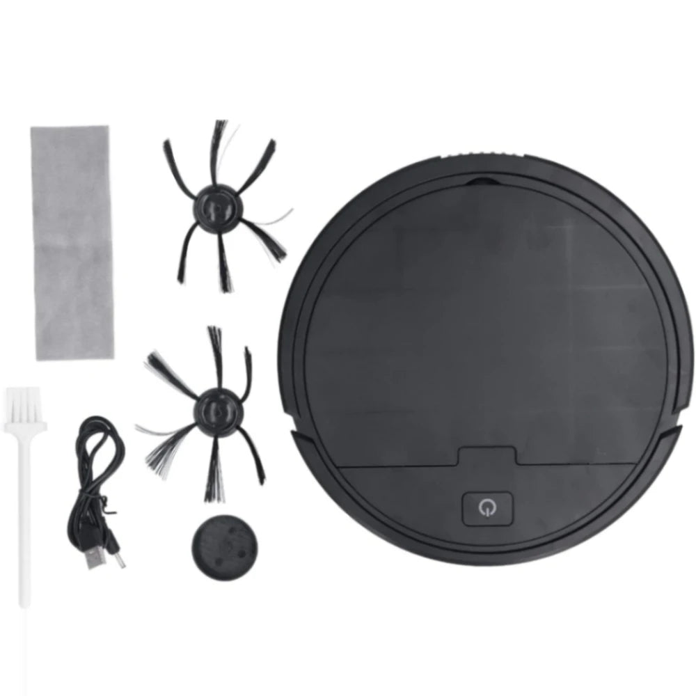 3-in-1 Smart Sweeping Robot: Vacuum, Sweep, and Mop - USB Rechargeable Efficient USB Rechargeable Mini Vacuum Robot with Mopping
