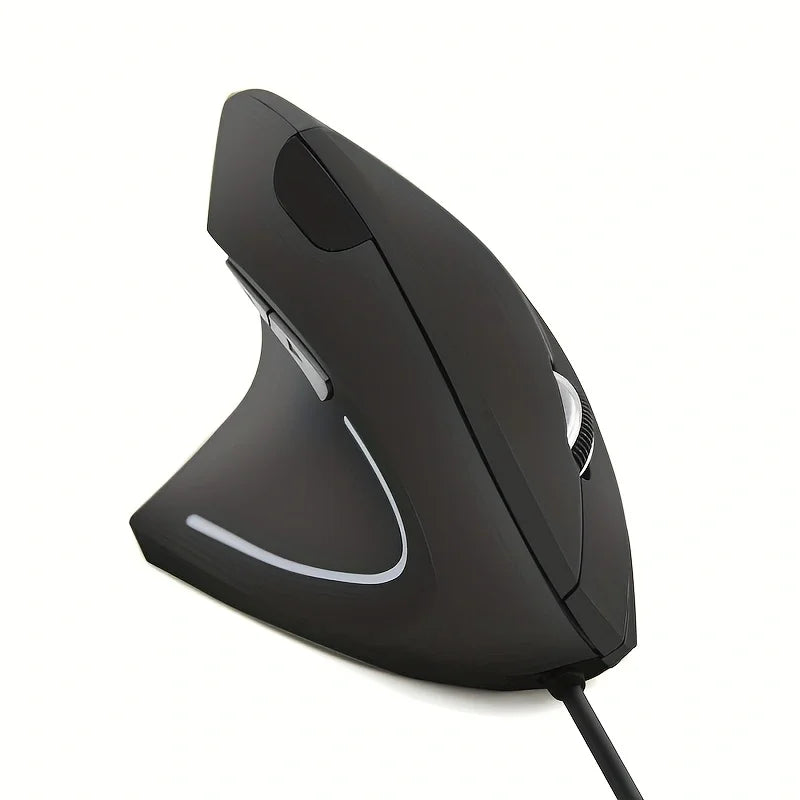 New Vertical 5th Generation Left-Handed Wired Computer Accessory Mouse Ergonomic Design, BTS-911, Left-Handed Wired Black