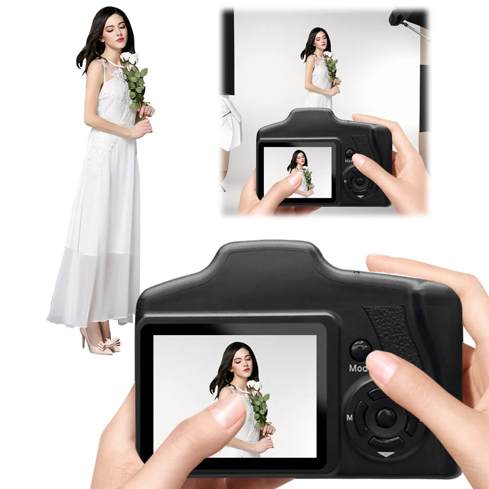 16MP Digital Camera with 2.4 Inch LCD Screen Vlogging Camera 16X Digital Zoom Camcorder for Photography and Video