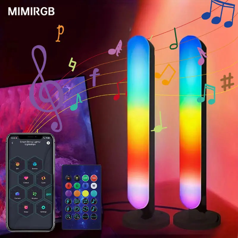 RGB Rhythm Light Smart Light Bars Gaming LED Lights DIY Color Adjustments Remote Control USB Pickup Light Desktop RGB Light Bar
