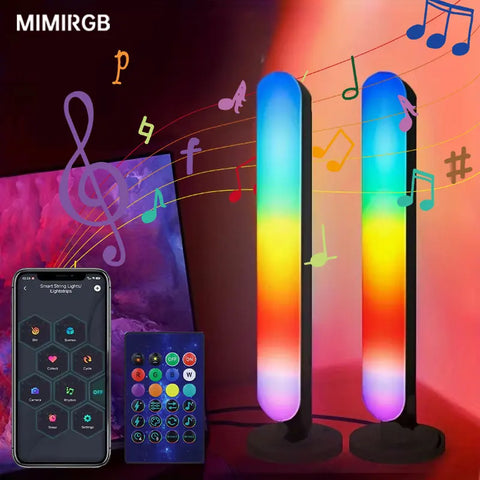 RGB Rhythm Light Smart Light Bars Gaming LED Lights DIY Color Adjustments Remote Control USB Pickup Light Desktop RGB Light Bar