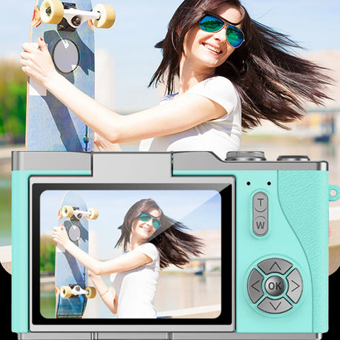 4K Digital Camera 48MP Compact Small Camera 8X Zoom Vlogging Camera 180 Flip Screen Video Camcorder for Teens Adult Beginner